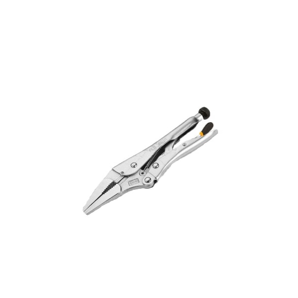 Tolsen 6.5 Long-Nose Locking Plier Industrial Cr-V, Nickel Finish, HRC52-HRC56 10381 - main